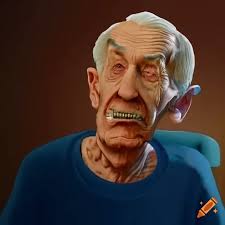 A old person with adam sandler