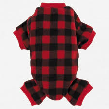 Casual Canine Buffalo Check Dog Pajamas - Medium