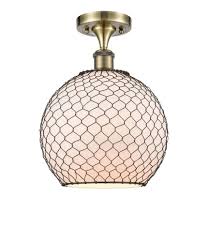 A lifestyle blog with a focus on family, photography and design, where an old washboard is upcycled into a chicken wire frame for primitive decor or primitive farmhouse decor with this diy idea for an antique washboard! Large Farmhouse Chicken Wire 1 Light Semi Flush Mount 516 1c Ab G121 10cbk Led Innovations