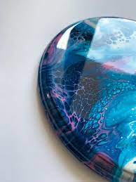 Jm Art Studio 21cm Round Resin Painting Resin Art Resin Artwork Fluid Etsy Resin Painting Resin Art Resin Artwork