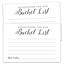 Go ahead and get a microphone and a stand and let the guests have at it. 50 Bucket List Cards Bucket List Suggestions Card For Birthday Retirement Anniversary Party Bucket List For Bridal Shower Reception Activity Adventurous Ideas Bucket List Amazon In Home Kitchen