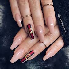 Pin On Hair And Nails This black acrylic nail design speaks to the gucci in our souls.