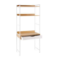 Bureau Etagere 1 Tiroir En Metal Blanc Poppins Maisons Du Monde Mobilier De Salon Meuble Meuble Metal
