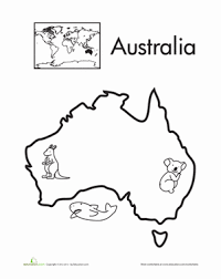 Maybe you would like to learn more about one of these? Color The Continents Australia Worksheet Education Com