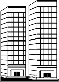 Skyscraper building in the city. Apartment Building Coloring Page Coloring Pages Name Backgroundaccident