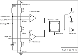 The next diagram shows the basic current consumption of 555 timer chips from different manufacturers. 555 Timer Monostable Circuit Diagram