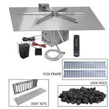 Firegear 30 Square Flat Pan Paver Ready Fire Pit Kit Fpb 30sftfsn Pk Flame Authority