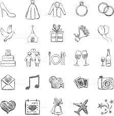 Vector Set Of Sketch Weddings Icons Wedding Icon Wedding Journal Wedding Scrapbook