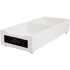 homz white underbed wood storage with chalkboard label front with casters walmart com rolling underbed storage under bed storage bed storage