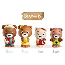 Lot De 4 Personnages Klorofil De La Famille Browny Personnages Famille Ours