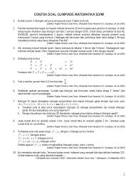 Contoh soal olimpiade osn ipa sd tingkat provinsi 2017. Contoh Soal Olimpiade Matematika Sd Pdf