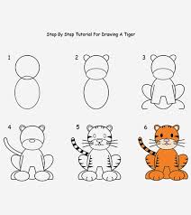Leave space on the bottom for a fin right behind the mouth. How To Draw A Tiger Step By Step For Kids Tiger Drawing For Kids Tiger Drawing Tiger Kids