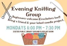 Knitting Group Every Monday at 6 PM