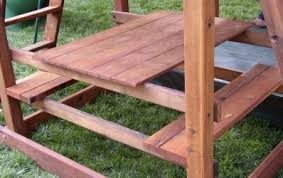 Redwood Picnic Table Picnic Table Swing Set Picnic
