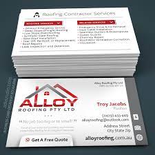 Enter your business name and create a stunning roofing business card tailored just for you. Modern Professionell Business Visitenkarten Design Fur Alloy Roofing Pty Ltd Von Adiazudin Design 8482249