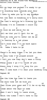 C g don't know when i'll be back again. Leaving On A Jet Plane Travelguitar Music Chords Lyrics And Chords Ukulele Chords Songs