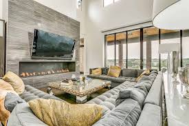A large tv cabinet is also a part of the living room design. 30 Modern Living Rooms With Fireplace And Tv Together Decor Snob