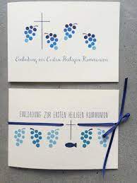 Einladungskarten Einladung Zur Konfirmation Kommunion Wein Rebe Ein Designerstuck Von Creartivbox Bei D Danksagung Karten Kommunion Einladung Kommunion