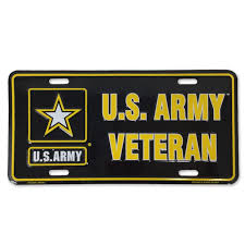 Us Army Veteran License Plate 12 In 2020 Army Veteran Veteran Army