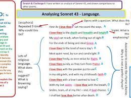 Gcse Wjec Eduqas English Literature Poetry Sonnet 43 Elizabeth Barrett Browning Analysis Lesson Teaching Resources