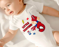 Spiderman Big Brother T-shirt 100% Cotton, Baby Bodysuit Little Brother,  Spiderman T-shirt, Custom Bodysuit, Custom Big Brother Tee, Sister
