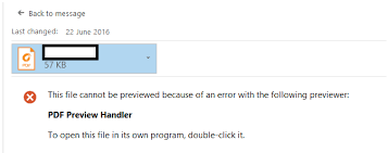 Troubleshoot Pdf Preview Handler This File Cannot Be Previewed