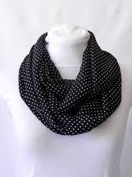 Black And White Polka Dot Chiffon Fabric Chiffon Scarf Women Circle Scarf Best Friend Gift Scarves For Women Black Summer Scarf Black An White Scarf Circle Scarf Lightweight Scarf Womens Scarves Infinity Scarf Outfits Womens Scarves Fall