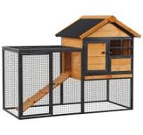 PawHut - Conejera De Madera Exterior 108x45x78 Cm Jaula Para 2 Conejos Con  Corral Metalico 2 Puertas Con Pestillos Techo Asfaltico Abrible Bandeja ...