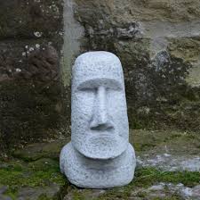 Massif Sculpture En Pierre Moai Steinstatue Ile De Paques Fonte Resistant Au Gel Sculpture Statue Garden Sculpture