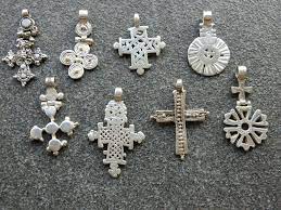 Ethiopian Small Collection Of Antique Silver Coptic Crosses Of Small Format For Sale Shebastreasures650 Cross Necklace Silver Cross Jewelry Ethiopian Silver