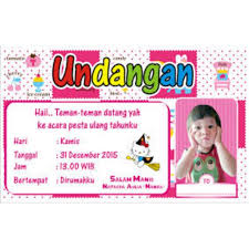 Undangan Ulang Tahun Custom Ucapan Terima Kasih Shopee Indonesia