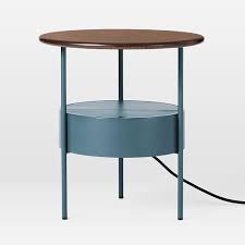 Cube C Side Table White Gray Marble West Elm Side Table White Side Tables Rustic Side Table