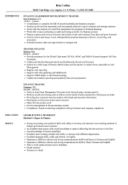 That means that they are in high demand, with entry qualifications as lofty as the salaries. Finance Trainee Resume Samples Velvet Jobs