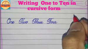 Learn 1 to 10/writing one to ten/one to ten fun learning for kids/tutorial#learntocount #counting1to10 #babylearning 1 to 10,kids learn,count to 10,numbers. Handwriting Practice Writing One To Ten In Cursive Form Cursive Writing In English Youtube