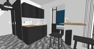 Travaux Et Renovation De La Cuisine Ouverte De Ce 33m2 Amenagement De La Cuisine Cuisine De Petit Appartement Amenagement Appartement