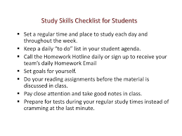 My goal was to discover the most important skills that students need to be successful. Ppt Study Skills Checklist For Students Powerpoint Presentation Free Download Id 2846132