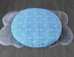 Indigo Blue Indian Print Custom Dihult Slipcover Customized Ikea Floor Pillow Covers Ikea Dihult Covers Dog Bed Indian Prints Floor Pillows