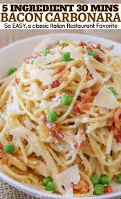 Bacon Carbonara Pasta Is An Italian Classic Pasta Dish With Creamy Egg Sauce With Noodles Pasta Eggs And B Easy Carbonara Recipe Italian Recipes Pasta Dishes