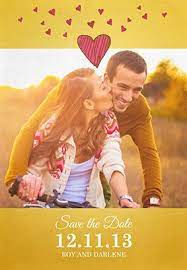 Cute Hearts Save The Date Card Template Free Greetings Island Date Night Casual Date Couples