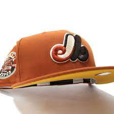Montrealexpos 35th Anniversary Fitted 59fifty Neweracap In Rust Goldunderbrim In 2021 Fitted Hats 59fifty Hats New Era Fitted