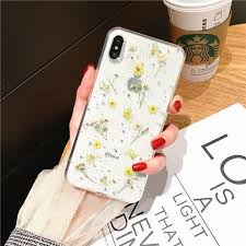 Aesthetic Soft Flowers Transparent Phone Case In 2021 Glitter Iphone Case Flower Iphone Cases Transparent Phone Case