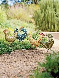 Cute Garden Decorations Metal Yard Art Chicken Garden Yard Art