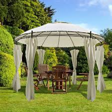 3 5x2 7m Pavillon Gartenpavillon Gazebo Gartenzelt Partyzelt Rund Vorhangen Garten Pavillon Terrassenuberdachung Pavillon Ideen