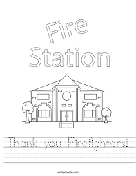 Coloring pages for kids printable free coloring pages books papper for kids kindergarten and adults animals princess frozen. Thank You Firefighters Worksheet Twisty Noodle