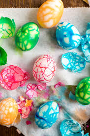 Easter eggs and hen in backyard. Cracked Colored Eggs Tutorial Amanda S Cookin
