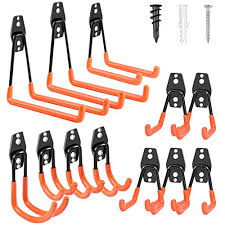 Garage storage utility hooks,wall mount&heavy duty garage hanger & organizer to handle ladder, hold chairs,with premium steel to hang heavy tools for up to 55lbs the garage hooks worked well for hanging a variety of items in my shed such as a beach chairs, gardening equipment, and ladder.… Best Garage Storage Hooks Buying Guide Gistgear