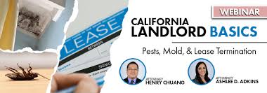 According to the apartment laws in california, how to get rid of cockroaches is the landlord's. Pests Mold Lease Termination Webinar Brewer Offord Pedersen Llp