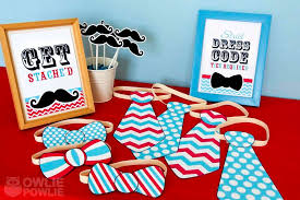 The party has the decorations in cute mustache pennants and bow tie ribbons pennants and some glitz hanging decorations in the themed. Little Man Mustache Bash Baby Shower Party Ideas Photo 1 Of 23 Catch My Party