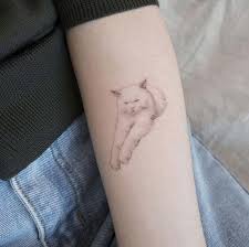 White Cat By Youyeon Cat Tattoo Small Cat Tattoo Designs Animal Tattoos For Men