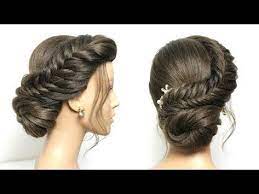 Braided Bun Hairstyle Easy Updo Tutorial For Medium Long Hair Youtube Hair Tutorials For Medium Hair Bun Hairstyles For Long Hair Medium Hair Styles